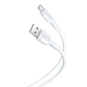 XO Cable de Carga y Transmision de Datos - Longitud 1m - Conector Micro USB - Silicona Suave y Duradera - Alta Velocidad 5V, 21A - Color Negro