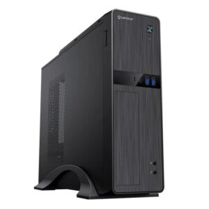 Unykach UK52112 Caja Torre MicroATX + Fuente de Alimentacion SFX 450W - Tamaño Disco Soportado 3.5", 2.5" - USB-A 3.2, USB-C y Audio