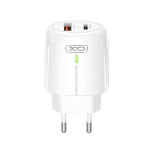 XO Cargador de Corriente L114 18W Tipo C + USB - Color Blanco