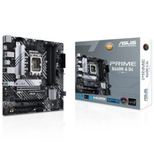 Asus Prime B660M-A D4-CSM Placa Base Intel 1700 4x DDR4 - HDMI, M.2, PCIe4.0, 4x Sata III, USB 3.2, ATX