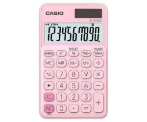 Casio SL-310UC Calculadora de Bolsillo - Calculo de Impuestos - Pantalla LCD de 10 Digitos - Solar y Pilas - Color Rosa