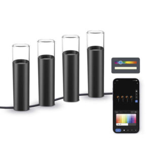 Ksix Pack 4 Smartled Outdoor Luces de Exterior RGBWIC - IP65 - Control por APP - Instalacion Facil