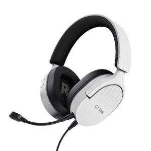 Trust GXT489 Fayzo Auriculares Gaming con Microfono Flexible y Desmontable - Diadema Ajustable - Controles de Facil Acceso - Cable de 1.2m - Color Blanco