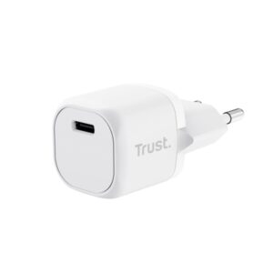 Trust Cargador USB-C 20W Ultrarreducido - Potente Salida de 20W - Compatible con Carga PD y PPS - Protecciones Contra Sobrecarga y Cortocircuito