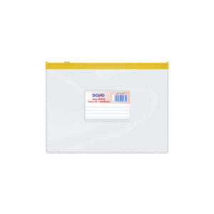 Dohe Bolsa Zipper Apaisada PVC Transparente 150 Micras - Tamaño A5 - Apertura Superior - Cierre Zip Hermetico
