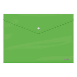 Dohe Sobre Portadocumentos Tamaño Folio - Cierre de Broche - Polipropileno Cristal Opaco 200 Micras - Color Verde