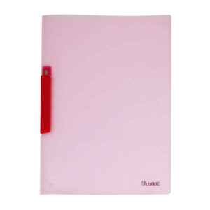 Dohe Dossier con Pinza Pivotante Tamaño A4 - Fabricado en Polipropileno Translucido de 450 Micras - Color Rosa