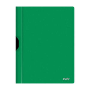 Dohe Dossier con Clip Metalico - Tamaño A4 - Fabricado en Polipropileno Opaco de 350 Micras - Color Verde