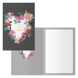 Dohe Pack de 6 Tarjetas de Felicitacion de San Valentin - 11.5x17cm - Impresion a Todo Color - Estampaciones con Pelicula de Color - Estampacion en Seco - Papel Offset Blanco de 300gr - Incluye Sobre de Color