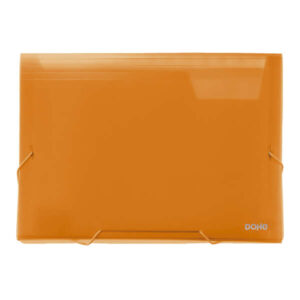 Dohe Clasificadores Acordeon de 13 Departamentos - Tamaño A4 Apaisado - Fabricados en Polipropileno Translucido de 700 Micras - con Cierre de Gomas