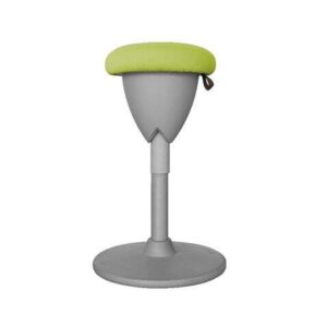 Cromad Design Taburete Multiusos - Asiento con Altura Ajustable - Giro de 360º - Tejido a Prueba de Agua - Color Verde/Gris