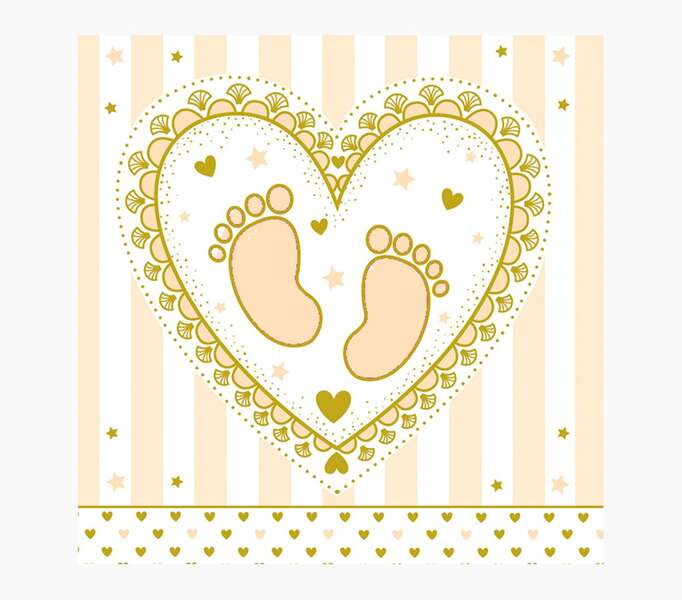 Pictura Tarjeta Arabesque - 16x16cm - Tematica Bebes - Tarjeta Triptica - Incluye Sobre Blanco - Papel con Certificacion FSC