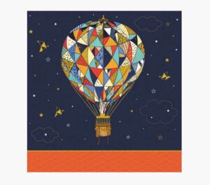 Pictura Tarjeta Arabesque - 16x16cm - Tematica Globo Aerostatico - Triptica sin Envoltorio - Incluye Sobre Blanco - Papel con Certificacion FSC