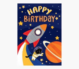 Pictura Tarjeta Zig-Zag - 15x22cm - Tematica del Espacio - Tarjeta Triptica sin Envoltorio - Incluye Sobre Blanco - Papel con Certificacion FSC