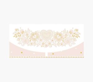 Pictura Tarjeta Money Cards - Tarjeta de Regalo Tipo Sobre Horizontal - Tematica Corazones y Flores - 21.3x9.6cm - Embolsada Individualmente en Celofan - Incluido Sobre Blanco - Papel con Certificacion FSC