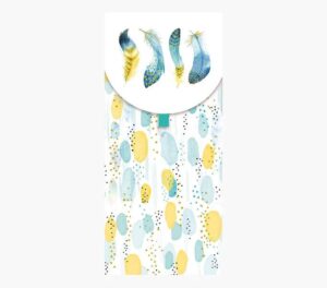 Pictura Tarjeta Money Cards - 9.6x21.3cm - Tematica de Plumas - Ideal para Regalar Cheques, Entradas o Dinero - Embolsada Individualmente - Incluye Sobre Blanco - Papel con Certificacion FSC