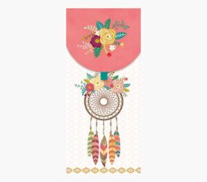 Pictura Tarjeta Money Cards - 9.6x21.3cm - Diseño Tematica Atrapasueños - Embolsada Individualmente - Incluye Sobre Blanco - Papel con Certificacion FSC