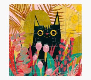 Pictura Tarjeta Puzzle Gatos - 15.5x15.5cm - 25 Piezas - Tematica Felina - Incluye Tarjeta Plegada y Sobre Blanco - Certificacion FSC