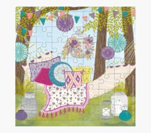 Pictura Tarjeta Puzzle - 15.5x15.5cm - Tematica Hamaca - 49 Piezas - Incluye Sobre Blanco - Certificacion FSC