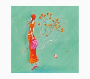 Pictura Gaëlle Boissonnard Tarjeta Doble - Acabado en Barniz de Relieve UV Grueso - Laminado Mate de Tacto Suave - 16x16cm - Papel con Certificacion FSC