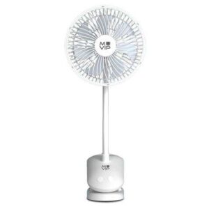 Muvip Ventilador de Pinza Portatil 5W 15cm de Diametro - 4 Velocidades - Angulo Ajustable hasta 360º - Autonomia hasta 9h - Color Blanco