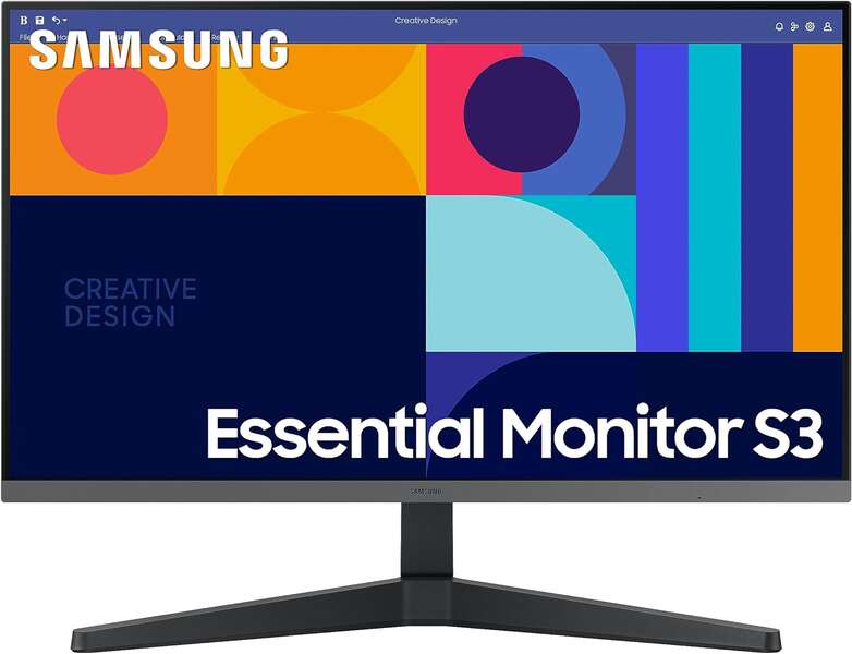 Samsung Essential S3 Monitor 27" LCD IPS FullHD 1080p 100Hz Freesync - Respuesta 4ms - Angulo de Vision 178° - HDMI, DisplayPort - VESA 75x75mm