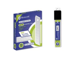 Bismark Blister de 10 Cuchillas de Recambio en Acero de Alta Calidad - Medida 18mmx0.5mm - Acero SK5