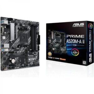 Asus Prime A520M-A II/CSM Placa Base AMD AM4 4x DDR4 - HDMI, M.2, PCI Express, 4x Sata III, USB 2.0, 3.2, RJ-45, VGA, MicroATX