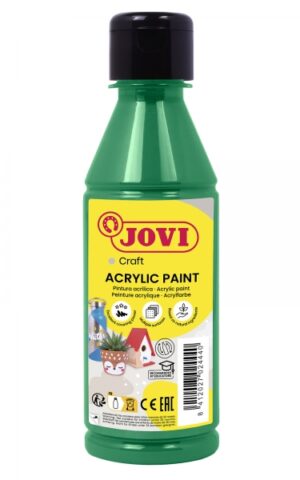 Jovi Jovidecor Acryl Pintura Acrilica - Acabado Satinado - Alto Poder Cubriente - Facil Aplicacion - Multiusos - Resistente al Agua y Jabon - Color Verde