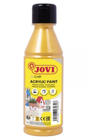 Jovi Jovidecor Acryl Pintura Acrilica Satinada - Pintura Acrilica Base Agua - Acabado Satinado - Alto Poder Cubriente - Aplicable en Cualquier Superficie - Color Naranja
