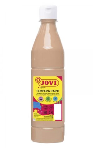 Jovi Tempera Paint Tempera Liquida 500ml - Base Agua - Lista para Usar - Alto Poder Cubriente - Secado Rapido - Excelente Fluidez - Adherencia en Multiples Superficies - Color Ocre