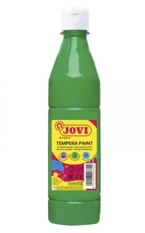 Jovi Tempera Paint Tempera Liquida 500ml - Base Agua - Lista para Usar - Alto Poder Cubriente - Secado Rapido - Excelente Fluidez - Adherencia en Multiples Superficies - Color Verde