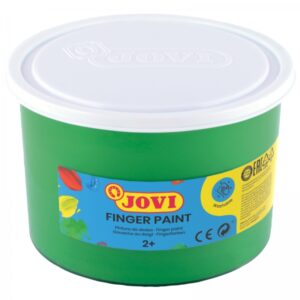 Jovi Finger Paint Bote de 500ml Pintura de Dedos - Ingredientes Naturales - Colores Mezclables - Textura Gelatinosa - Lavable - Color Verde