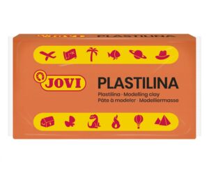 Jovi Caja de 30 Pastillas de Plastilina 50gr - Pasta Vegetal - No Endurece - sin Gluten - Inocua - Facil de Moldear - Ideal para Volumen y Moldes - Color Naranja