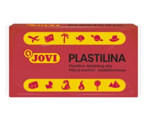 Jovi Caja de 30 Pastillas de Plastilina 50gr - Pasta de Modelar Vegetal - Mezclables - No Endurece - sin Gluten - Inocua y No Toxica - Color Rojo