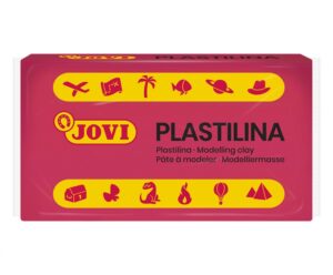 Jovi Caja de 30 Pastillas de Plastilina 50gr - Muy Moldeable - No Se Seca - sin Gluten - Libre de Alergenos - No Toxica - Color Rojo