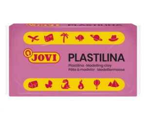 Jovi Caja de 30 Pastillas de Plastilina 50gr - Pasta Vegetal - No Endurece - sin Gluten - Inocua - Facil de Moldear - Ideal para Volumen - Color Rosa