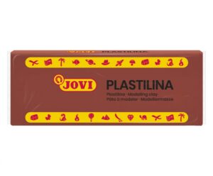 Jovi Caja de 15 Pastillas de Plastilina 150gr - 100% Vegetal - Muy Moldeable - No Se Seca - Sin Gluten - Libre de Alergenos - No Toxica - Color Marron