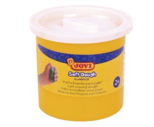 Jovi Soft Dough Blandiver Pack con 5 Botes de Pasta de Modelar 110gr - Blanda y Flexible - Facil de Amasar y Moldear - Ideal para Iniciacion al Modelaje - Color Blanco