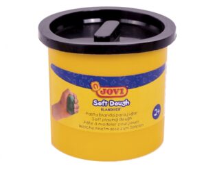 Jovi Soft Dough Blandiver Pack con 5 Botes de Pasta de Modelar 110gr - Blanda y Flexible - Facil de Amasar y Moldear - Ideal para Iniciacion al Modelaje - Color Negro