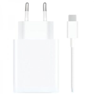 Xiaomi 67W HyperCharge Combo Cargador de Pared para Smartphone USB-A 67W + Cable - Identificacion Inteligente de Dispositivos - Color Blanco