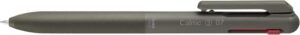 Pentel Calme Boligrafo Retractil de 3 Colores 0.7mm - Cuerpo Color Verde- Colores Tinta Azul, Rojo y Negro