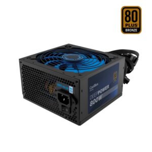 CoolBox DeepPower Fuente de Alimentacion 80 Plus Bronze 800W ATX - PFC Activo - Modo Silencioso - Ventilador 140mm