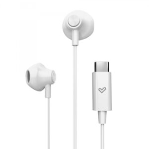 Energy Sistem EasyPods Auriculares - Sonido HD - Conexion Tipo C - Microfono Integrado - Control de Reproduccion - Ligeros y Comodos - Packaging Reciclado - Color Blanco