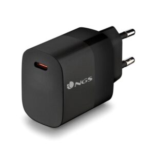 NGS Bud 20W Cargador GaN Universal de Pared 20W Ultrarapido - 1x USB-C PD & PPS - Color Negro