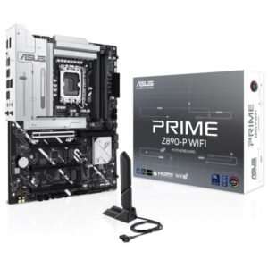 Asus Prime Z890-P WIFI Placa Base LGA 1851 - WiFi, Bluetooth, HDMI, DisplayPort, PCIe 4.0 y 5.0, M2, 4x Sata III, USB 2.0, 3.2, USB-C, RJ-45