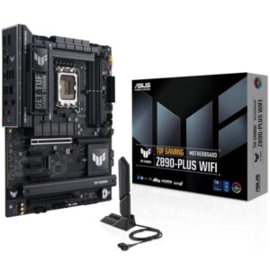 Asus TUF Gaming Z890-PLUS WIFI Placa Base LGA 1851 - WiFi, Bluetooth, HDMI, DisplayPort, 4x DDR5, 4x SATA III, M.2, PCIe 4.0 y 5.0, USB 2.0, 3.2, USB-C, RJ-45