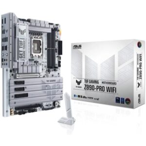 Asus TUF Gaming Z890-PRO WIFI Placa Base LGA 1851 - WiFi 7, Bluetooth, HDMI, DisplayPort, 4x DDR5, 4x SATA III, 4x M.2, PCIe 4.0 y 5.0, Thunderbolt, USB 2.0, 3.2, USB-C, RJ-45 - Factor de Forma ATX