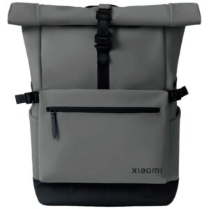 Xiaomi Roll Top Casual Backpack Mochila para Portatil 15,6" 23L - Impermeable - Amplia Apertura Superior Enrollable - Trasera Acolchada y con Malla - Correa para Equipaje - Asas Reforzadas de Doble Costura - Color Gris