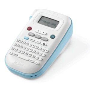 Brother PT-N10 Rotuladora Electronica de Sobremesa Portatil - Pantalla LCD - 3 Tipos de Letra, 10 Marcos y 250 Simbolos - Ancho de Cinta 12mm - Corte de Cinta Manual - Teclado QWERTY - Color Azul/Blanco